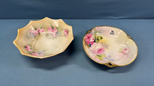 2 Hand Painted Bowls -Nippon & Simpson's