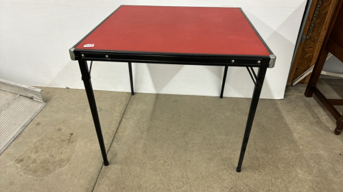 30in Metal Framed Card Table