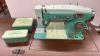 White Electric Sewing Machine with Attachments & Stand - 2