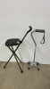 4 Footed Adjustable Cane and Folding Sports Seat