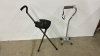 4 Footed Adjustable Cane and Folding Sports Seat - 3