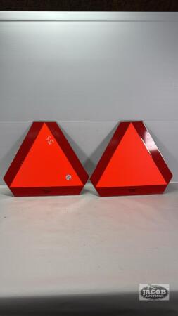 (2) METAL SLOW MOVING VEHICLE SIGNS
