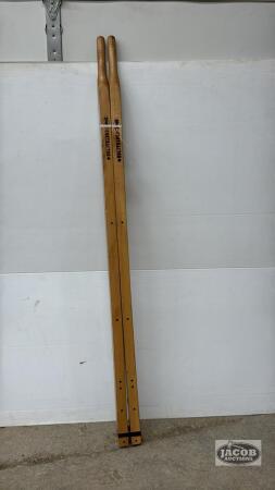 PAIR OF WOODEN ERIE CONTRACTOR WHEEL BARROW HANDLES