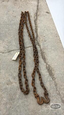 15FT 3/8IN CHAIN WITH 2 HOOKS