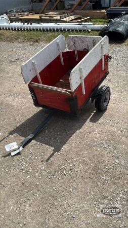 WOODEN 22IN X 34IN GARDEN TRAILER