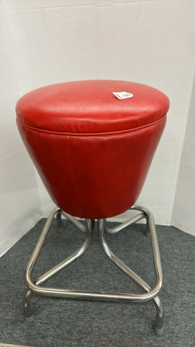 Vinyl Top Swivel Stool with Chrome Base -27in High