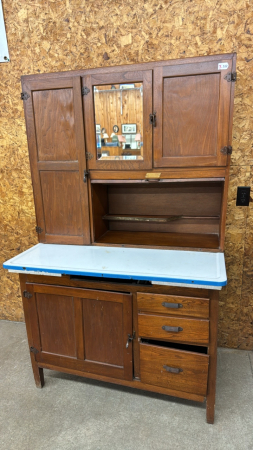 Hoosier Cabinet with Granite Top -Needs Restoration