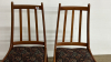 2 Matching Teak Chairs with Upholstered Seats - 3