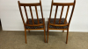 2 Matching Teak Chairs with Upholstered Seats - 5