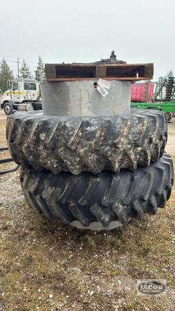 PAIR OF 20.8R42 DUALS WITH HARDWARE