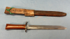 Bayonet Made From 1915 Ross Rifle with Leather Sheath - 4