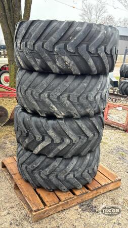 SET OF 4 - 400/70R20 ON RIMS
