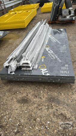 (30) SHEETS OF GRAY AL13 4FTX8FT & MULTIPLE TRIM PIECES