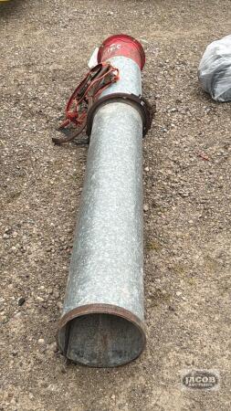 79IN X 9IN SILO PIPE WITH CLAMPS