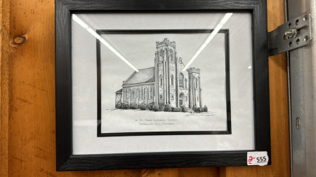 Pencil Sketch Print of Seebach's Hill Lutheran Church