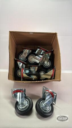 (10) 4IN RUBBER SWIVEL CASTERS