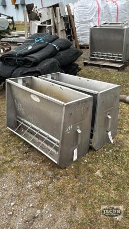 (2) DOUBLE SIDED WEANER PIG FEEDERS