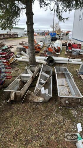 (3) STAINLESS WATER TROUGHS