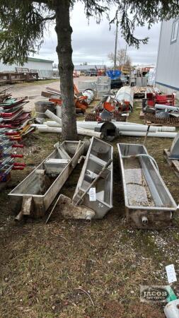 (3) STAINLESS WATER TROUGHS