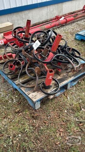 SKID OF APPROX. 30 KONGSKILDE CULTIVATOR SHANKS