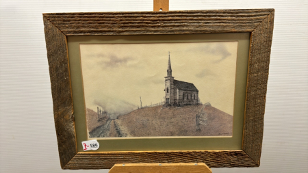 Abandoned Church Print in Wooden Frame by Ronald Woodall