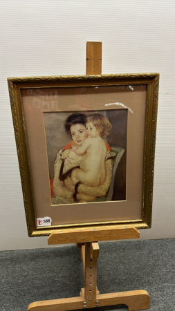 Mother & Nude Child Print by Marry Cassatt