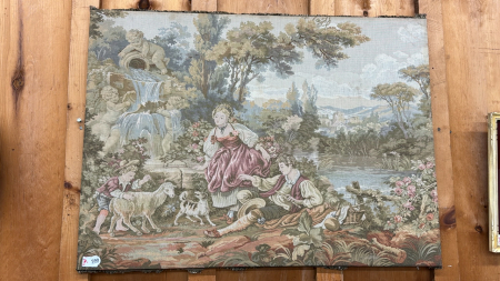 Victorian Framed Tapestry -38in Wide x 28in High