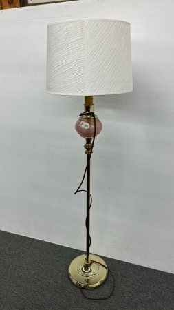 Floor Lamp with Dusty Rose Fount -55in High