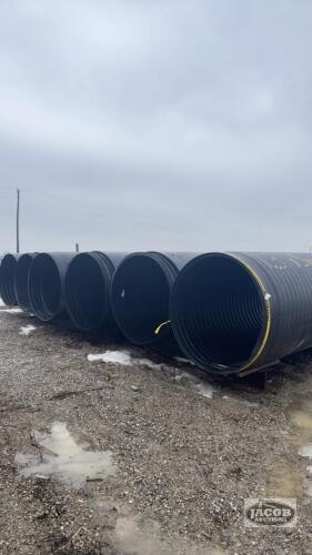 (6) PC. OF 57IN X 17FT LONG PLASTIC CULVERT PIPE