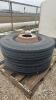 (2) USED 11R22.5 TIRES ON STEEL RIMS