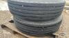 (2) USED 11R22.5 TIRES ON STEEL RIMS - 3