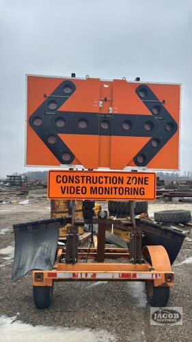CONSTRUCTION ZONE ARROW LIGHTS ON TRAILER