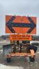 CONSTRUCTION ZONE ARROW LIGHTS ON TRAILER