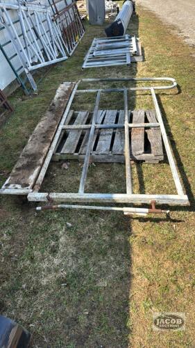 (4) HEAVY STEEL GATES WITH WALK IN OPENING