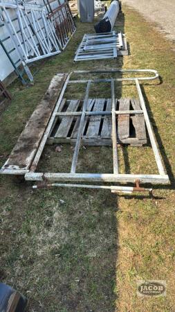 (4) HEAVY STEEL GATES WITH WALK IN OPENING