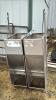 2-CRYSTAL SPRINGS WET DRY STAIN. STEEL DBL FEEDERS
