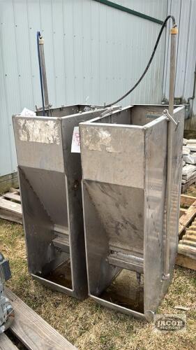 2-CRYSTAL SPRINGS WET DRY STAIN. STEEL DBL FEEDERS