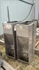 2-CRYSTAL SPRINGS WET DRY STAIN. STEEL DBL FEEDERS