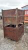 (2) STACKING STEEL BINS
