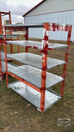 ROLLING SHELF WITH 5 SHELVES