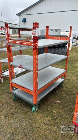 ROLLING SHELF WITH 4 SHELVES