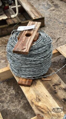 PARTIAL ROLL OF BARB WIRE - NEW
