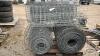 (4) PARTIAL ROLLS OF 4FT PAGE WIRE - 4