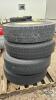 (4) 11R22.5 TIRES ON 8 BOLT RIMS - 2
