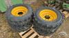 (4) SKID STEER TIRES ON RIMS 12-16.5NHS - 3