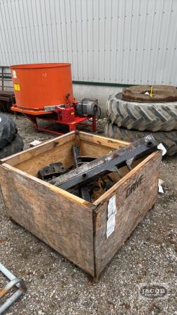 SKID WITH HAY FORK ATTACHMENT PARTS