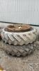 SET OF GOODYEAR 15.5-38 DUALS ON 14IN RIMS
