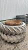 SET OF GOODYEAR 15.5-38 DUALS ON 14IN RIMS - 2