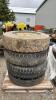 (4) WAGON TIRES 10R20 ON 8 BOLT RIMS - 2