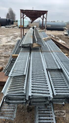 QUANTITY OF 9IN WIDE GALVANIZED GRATING
